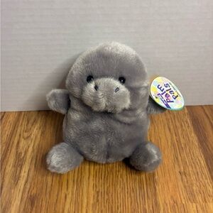 Original Palm Pals Gray Blubs Manatee Aquatic Stuffed Animal Plush New Toy